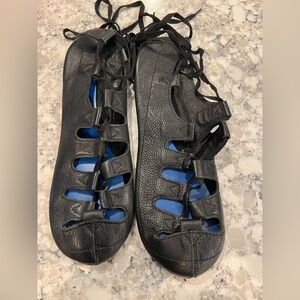 Fay’s of Ireland Black Leather Lace-Up Women's Irish Step Soft Shoes